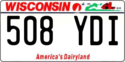 WI license plate 508YDI