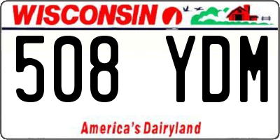 WI license plate 508YDM