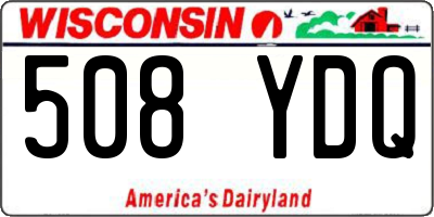 WI license plate 508YDQ
