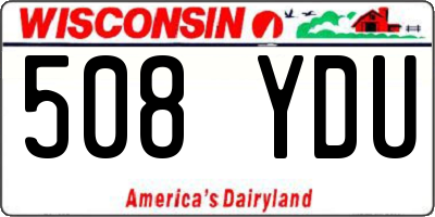 WI license plate 508YDU