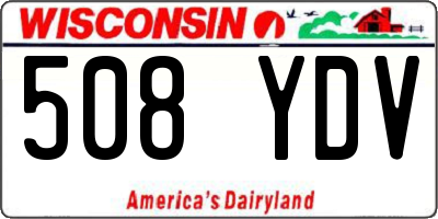 WI license plate 508YDV