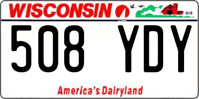 WI license plate 508YDY