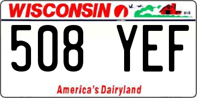 WI license plate 508YEF