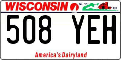 WI license plate 508YEH