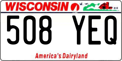 WI license plate 508YEQ