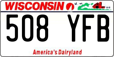WI license plate 508YFB