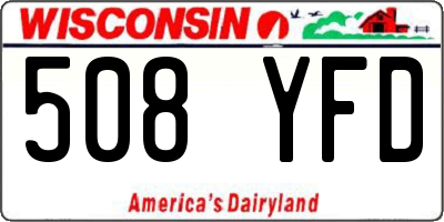 WI license plate 508YFD