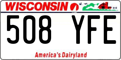 WI license plate 508YFE