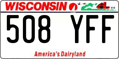 WI license plate 508YFF