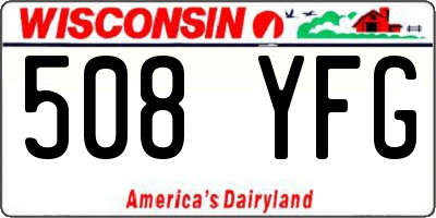 WI license plate 508YFG