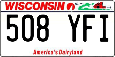 WI license plate 508YFI