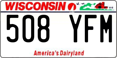 WI license plate 508YFM