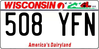 WI license plate 508YFN