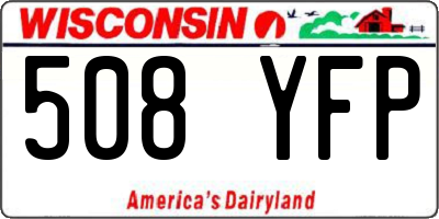 WI license plate 508YFP