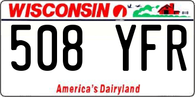 WI license plate 508YFR