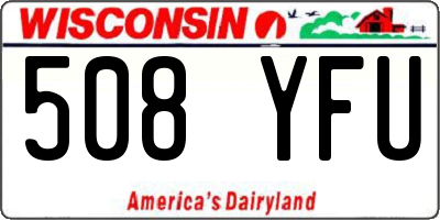 WI license plate 508YFU