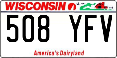 WI license plate 508YFV