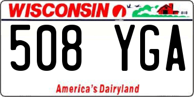 WI license plate 508YGA