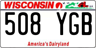 WI license plate 508YGB