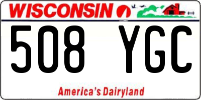 WI license plate 508YGC