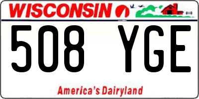 WI license plate 508YGE