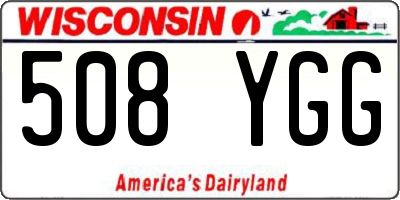 WI license plate 508YGG