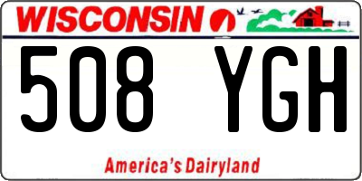 WI license plate 508YGH