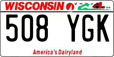 WI license plate 508YGK