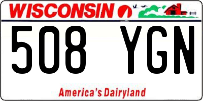 WI license plate 508YGN
