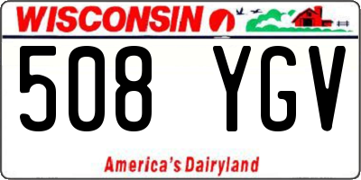 WI license plate 508YGV