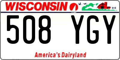 WI license plate 508YGY