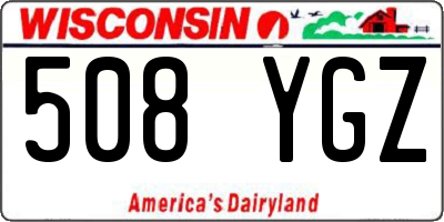 WI license plate 508YGZ