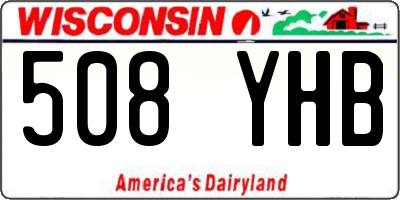 WI license plate 508YHB