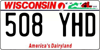 WI license plate 508YHD