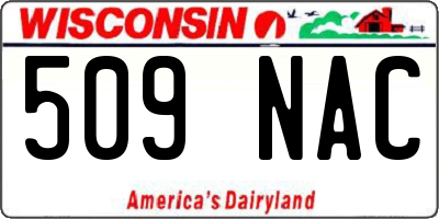 WI license plate 509NAC