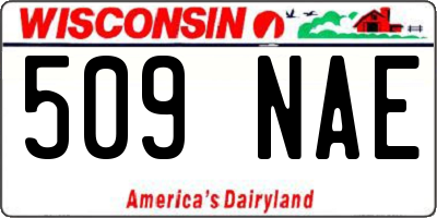 WI license plate 509NAE