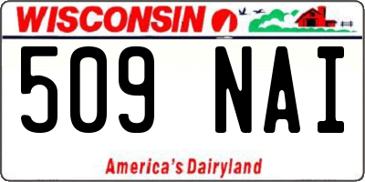 WI license plate 509NAI