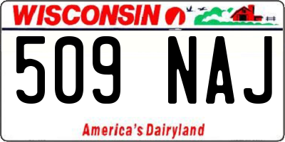 WI license plate 509NAJ