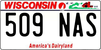 WI license plate 509NAS