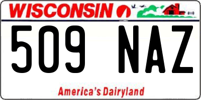 WI license plate 509NAZ