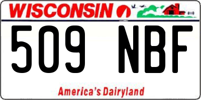 WI license plate 509NBF