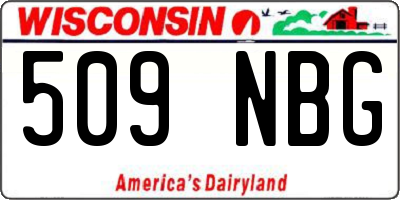WI license plate 509NBG