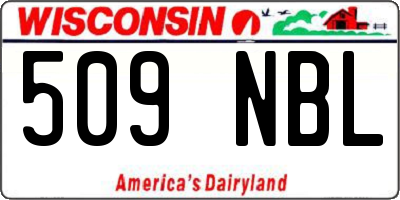 WI license plate 509NBL