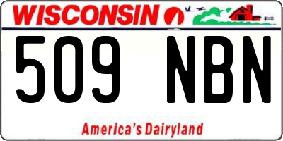 WI license plate 509NBN