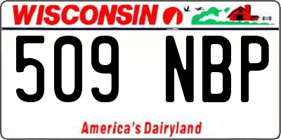WI license plate 509NBP