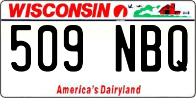 WI license plate 509NBQ