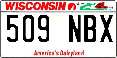 WI license plate 509NBX