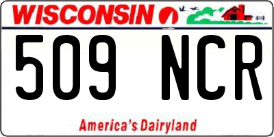 WI license plate 509NCR