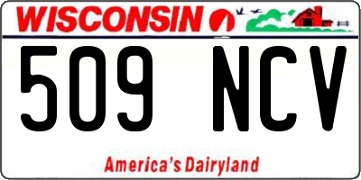 WI license plate 509NCV