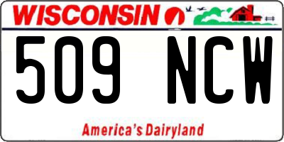 WI license plate 509NCW